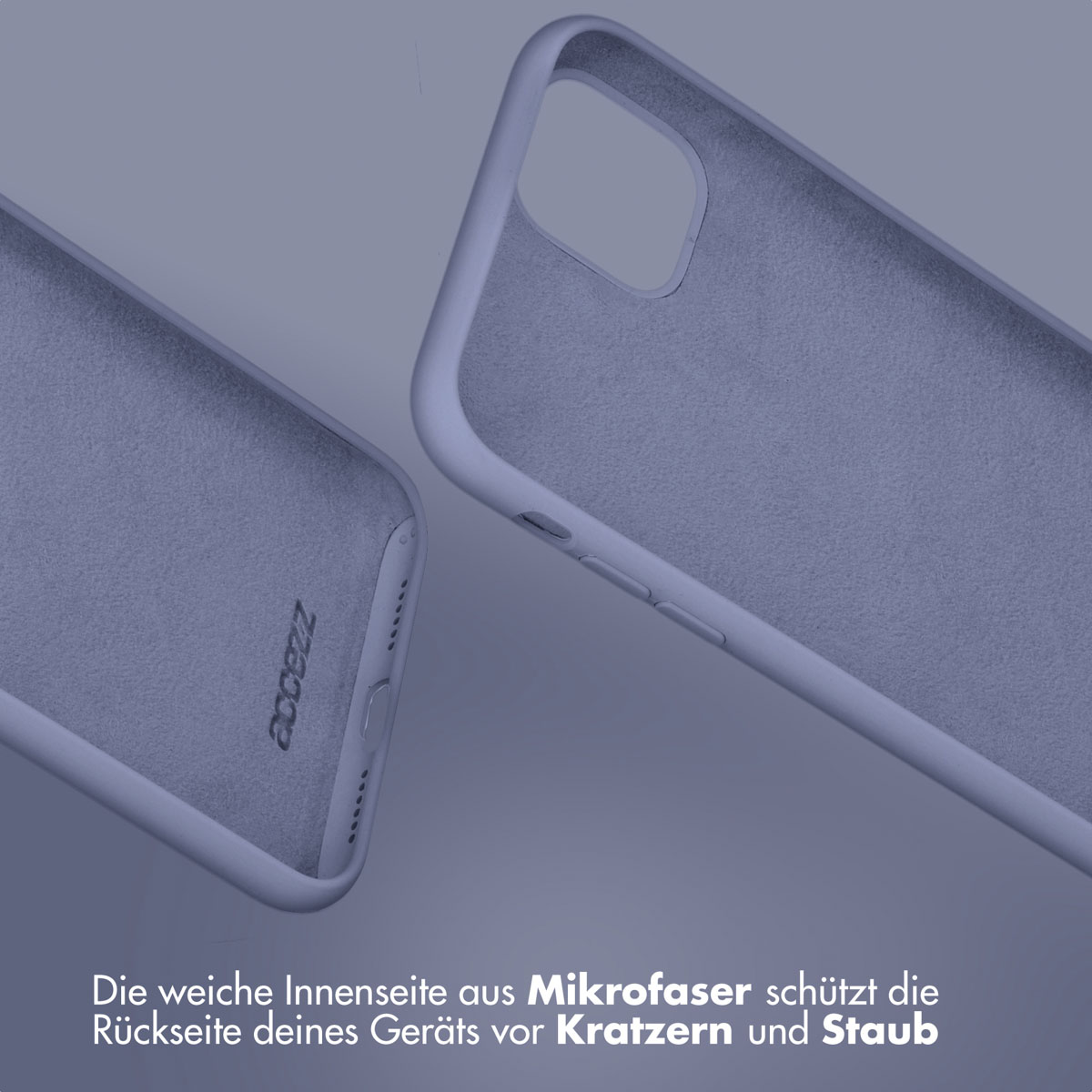 Accezz Liquid Silicone Backcover Apple iPhone 15 - Lavender Grey