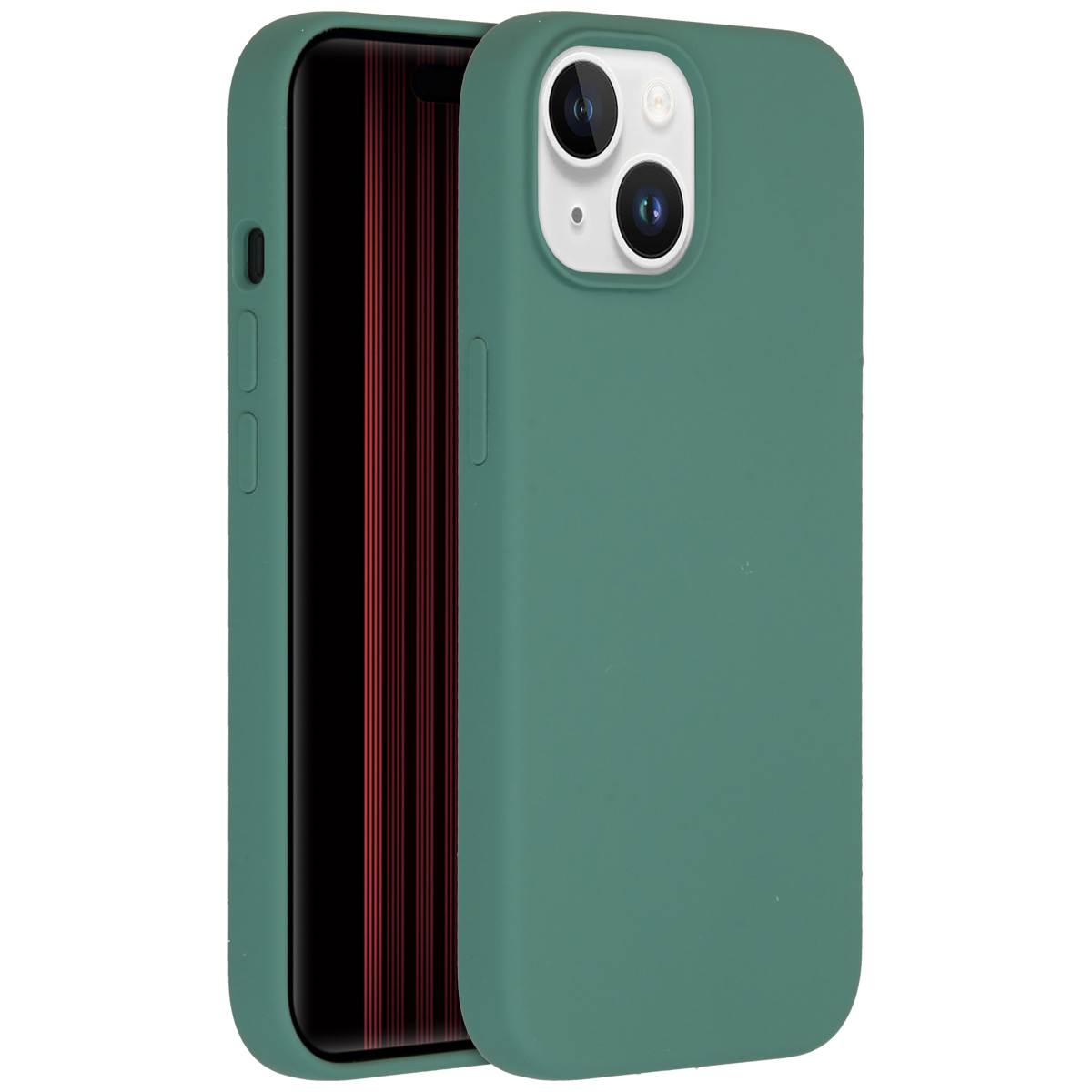 Accezz Liquid Silicone Backcover Apple iPhone 15 - Donkergroen