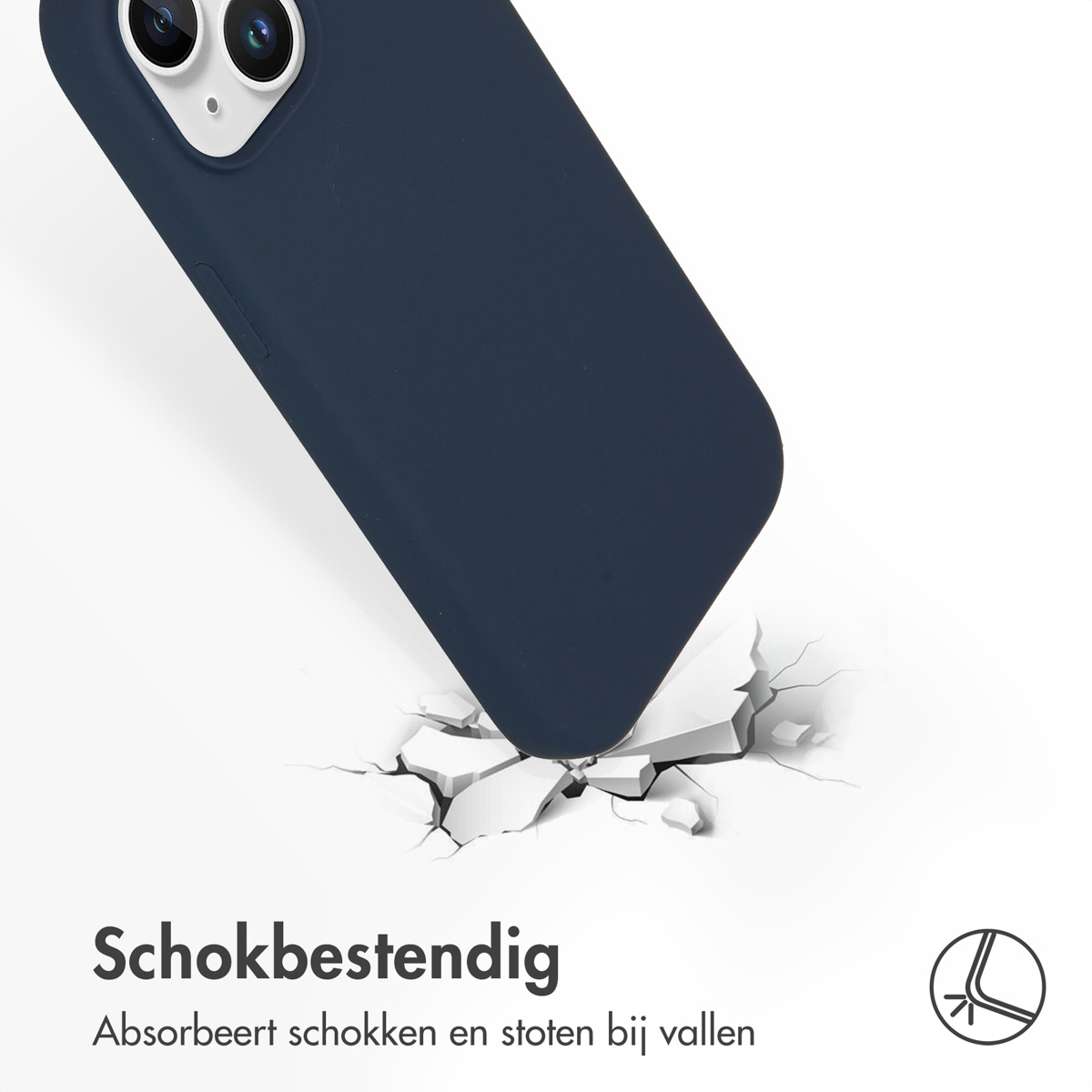 Accezz Liquid Silicone Backcover Apple iPhone 15 - Donkerblauw
