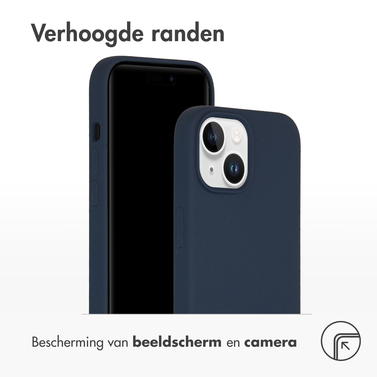 Accezz Liquid Silicone Backcover Apple iPhone 15 - Donkerblauw