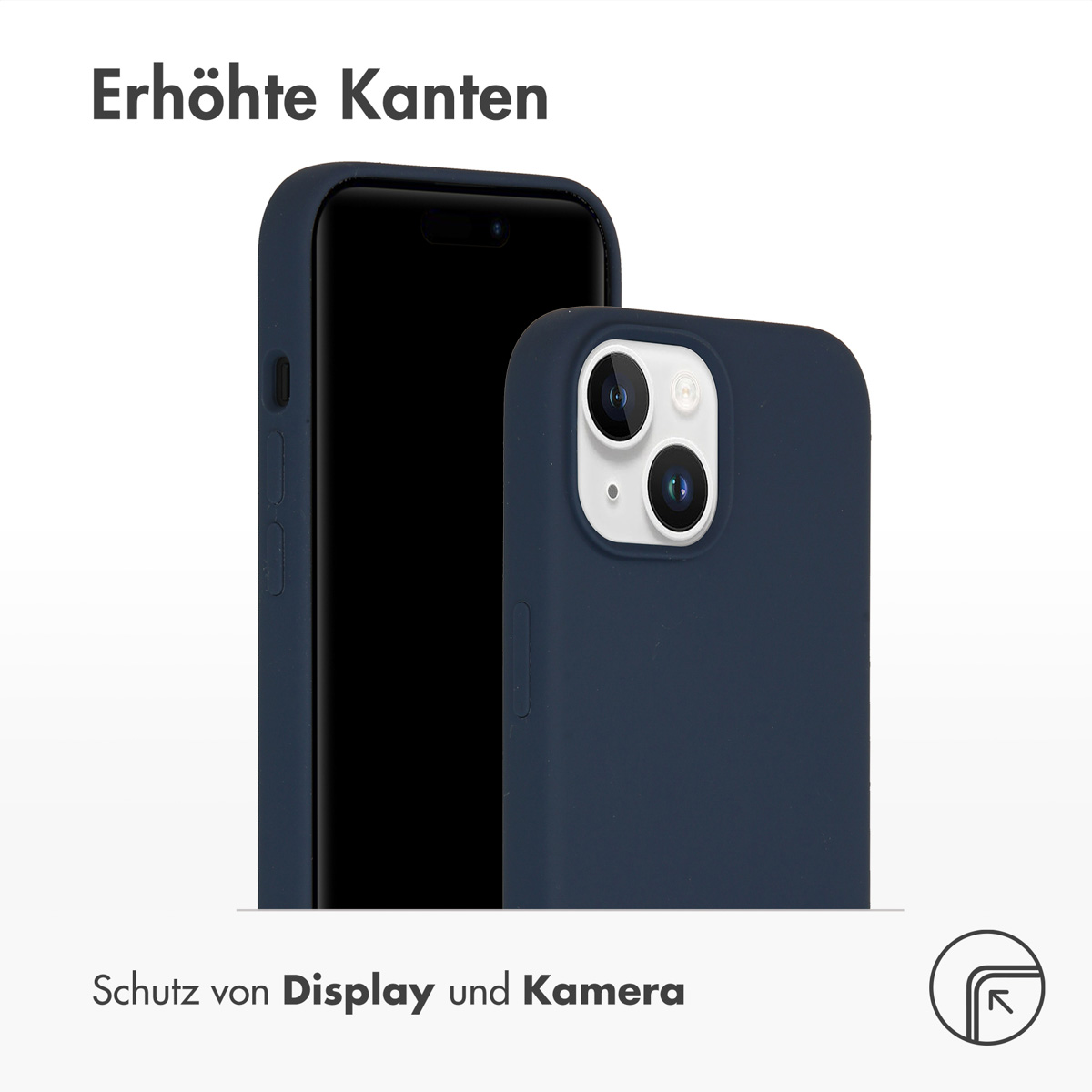 Accezz Liquid Silicone Backcover Apple iPhone 15 - Donkerblauw