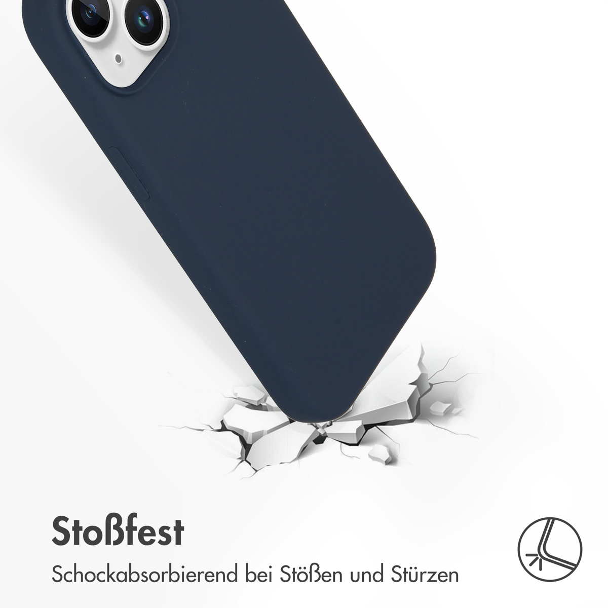 Accezz Liquid Silicone Backcover Apple iPhone 15 - Donkerblauw