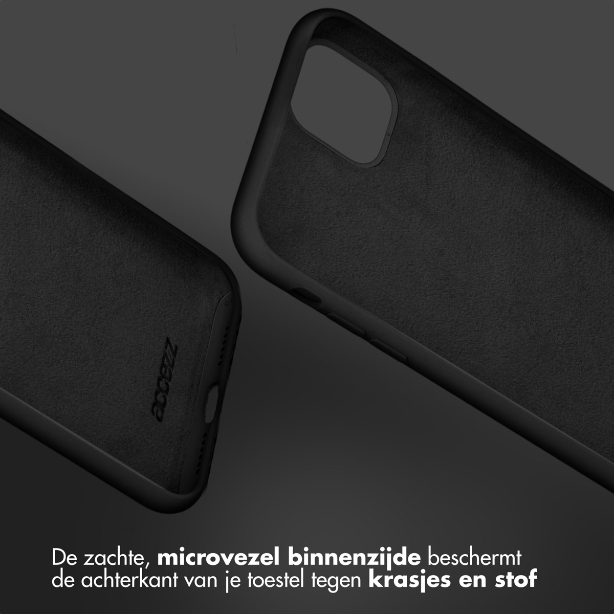 Accezz Liquid Silicone Backcover Apple iPhone 15 - Zwart