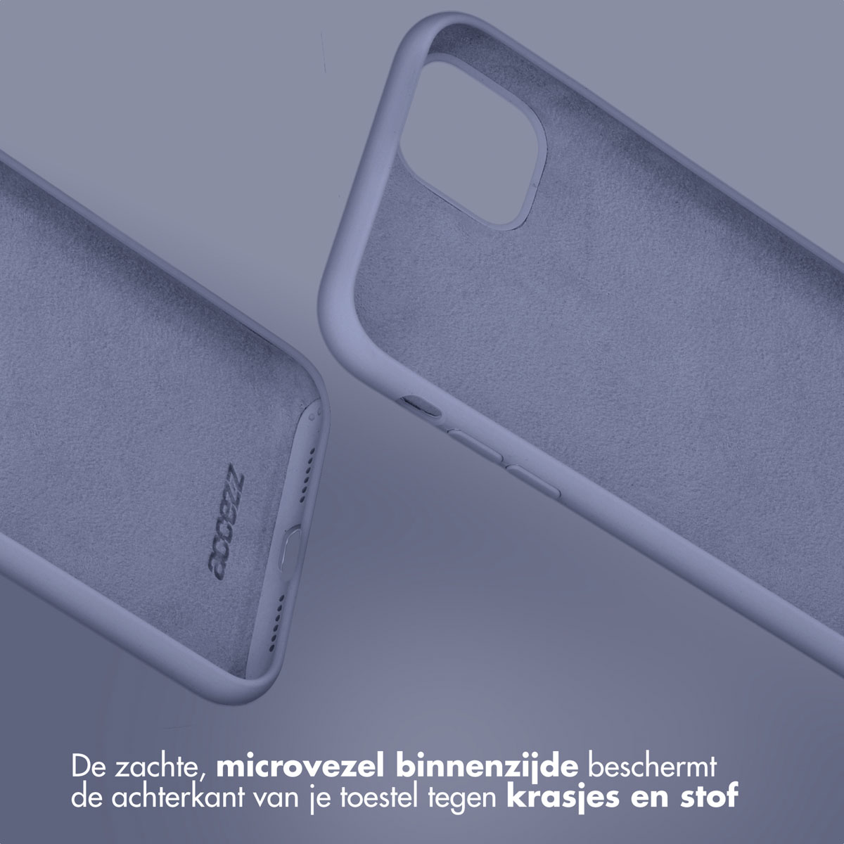 Accezz Liquid Silicone Backcover Apple iPhone 15 Pro - Lavender Grey