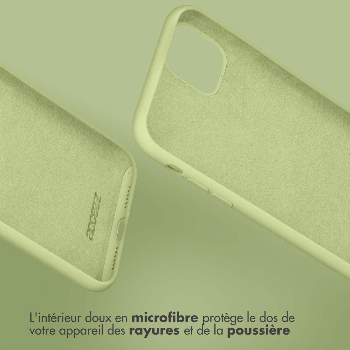 Accezz Liquid Silicone Backcover Apple iPhone 15 Plus - Groen