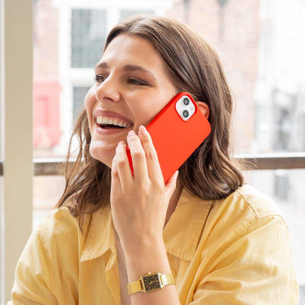 Accezz Liquid Silicone Backcover Apple iPhone 15 Plus - Rood