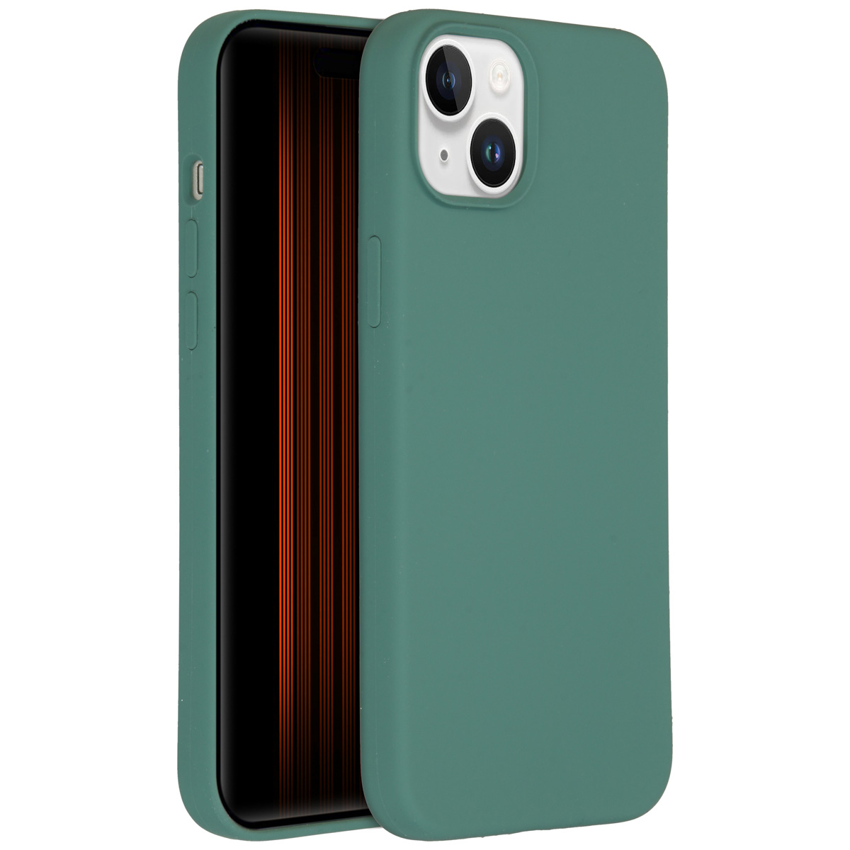 Accezz Liquid Silicone Backcover Apple iPhone 15 Plus - Donkergroen