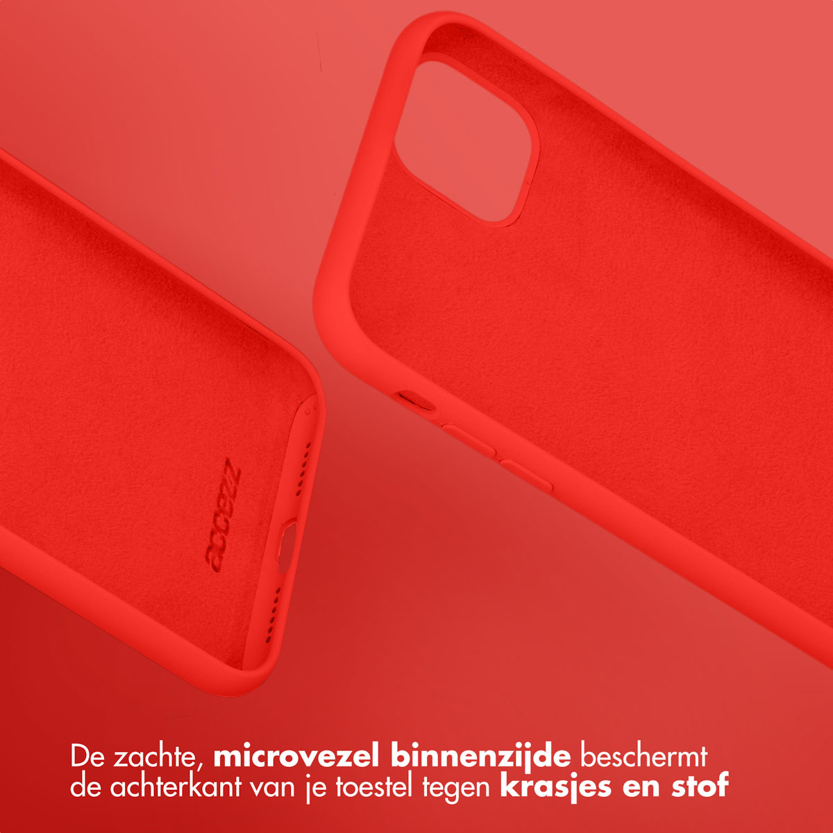 Accezz Liquid Silicone Backcover Apple iPhone 15 Pro Max - Rood