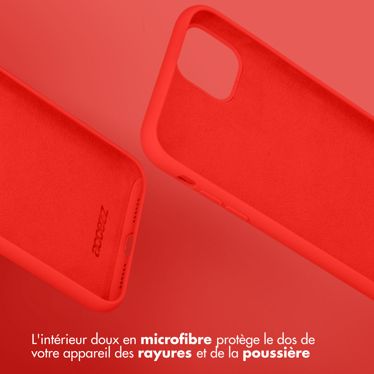 Accezz Liquid Silicone Backcover Apple iPhone 15 Pro Max - Rood