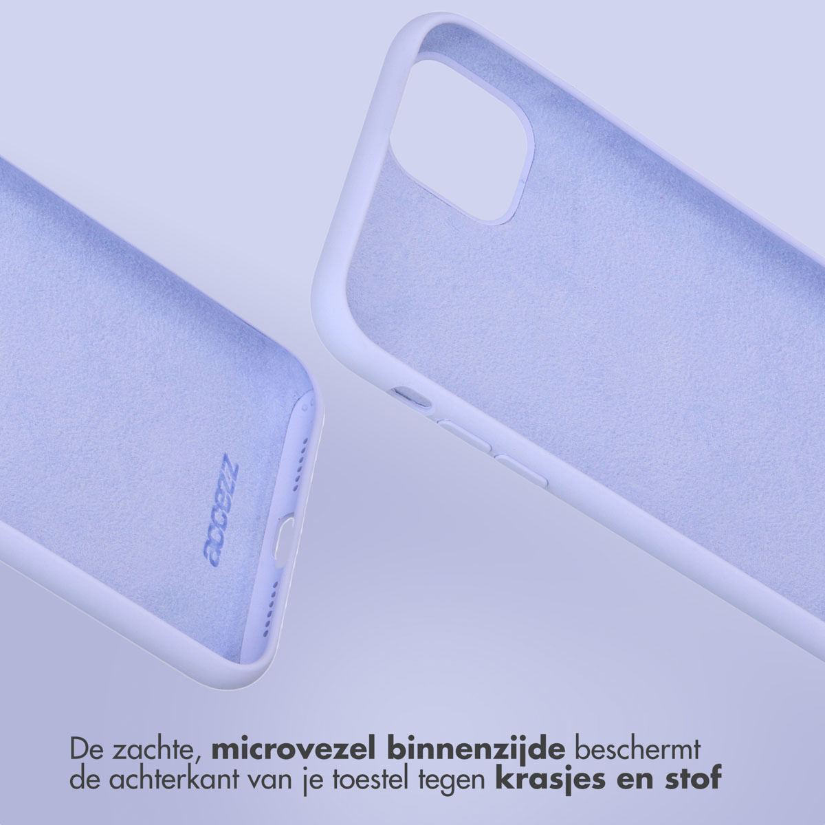 Accezz Liquid Silicone Backcover Apple iPhone 15 Pro Max - Paars