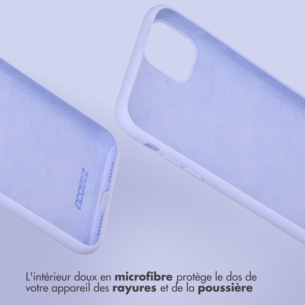 Accezz Liquid Silicone Backcover Apple iPhone 15 Pro Max - Paars