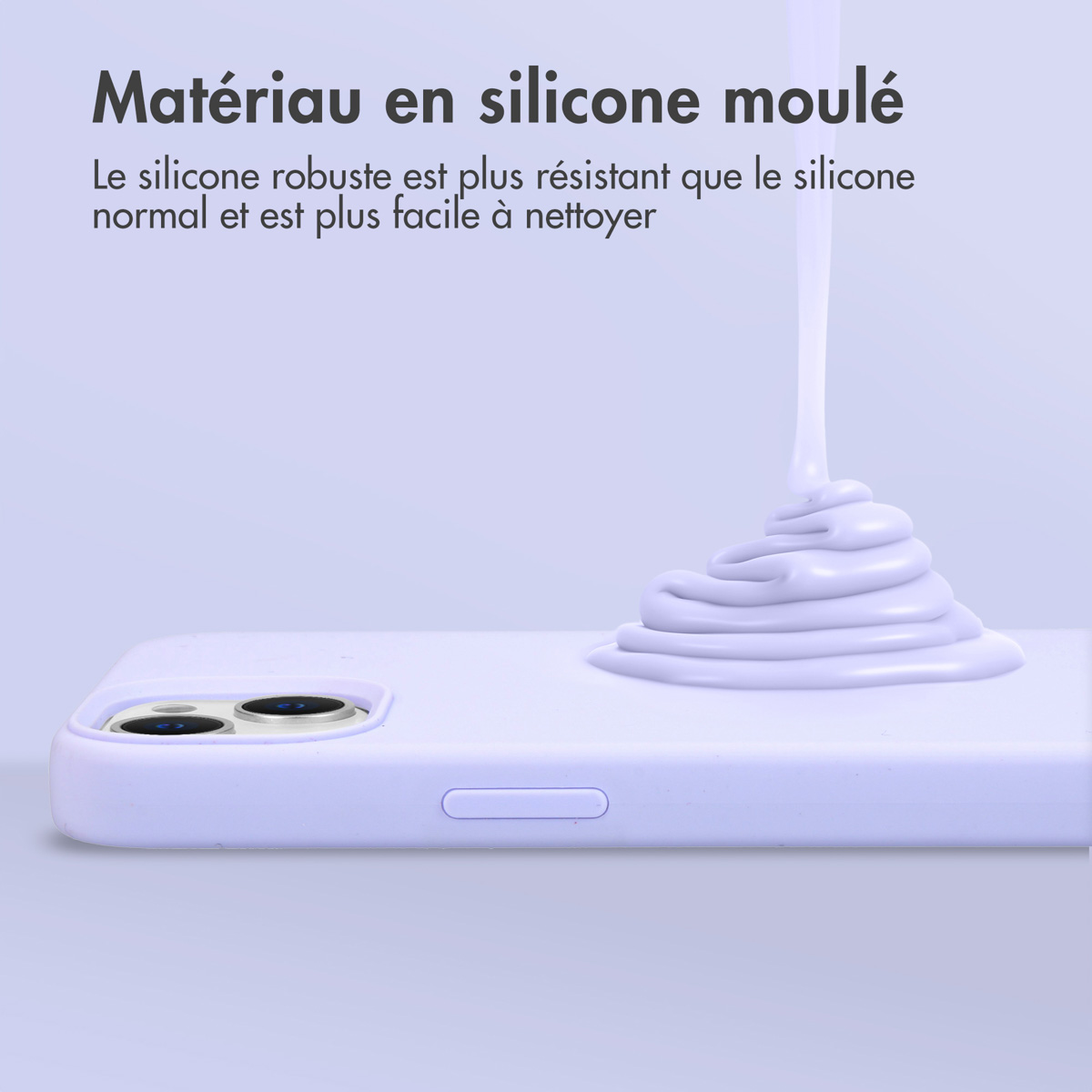 Accezz Liquid Silicone Backcover Apple iPhone 15 Pro Max - Paars