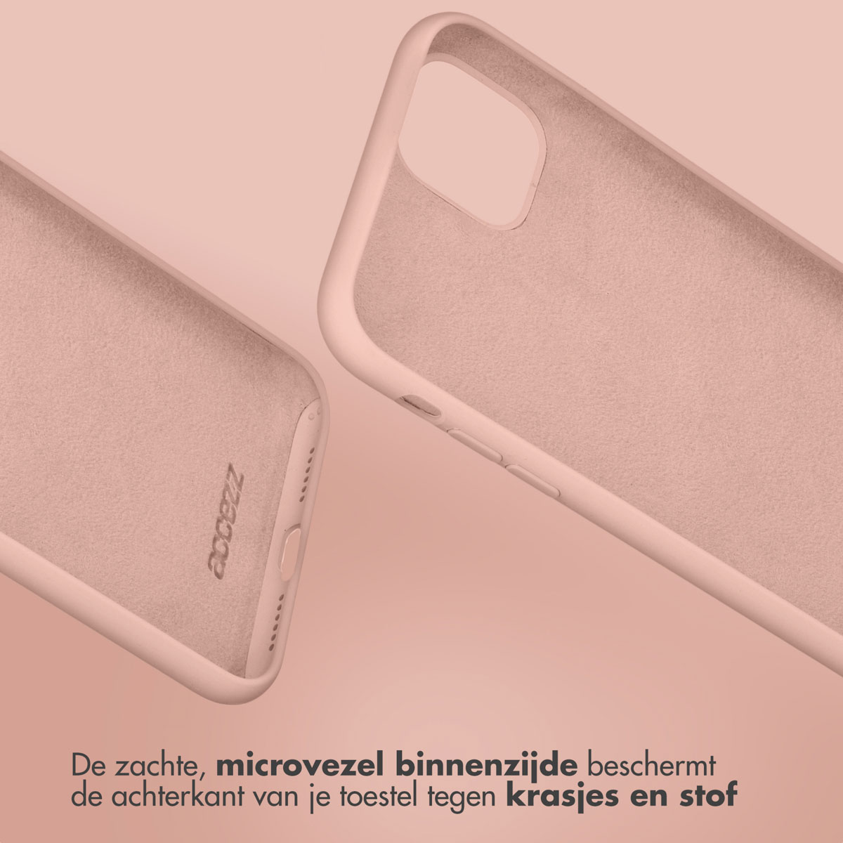 Accezz Liquid Silicone Backcover Apple iPhone 15 Pro Max - Roze