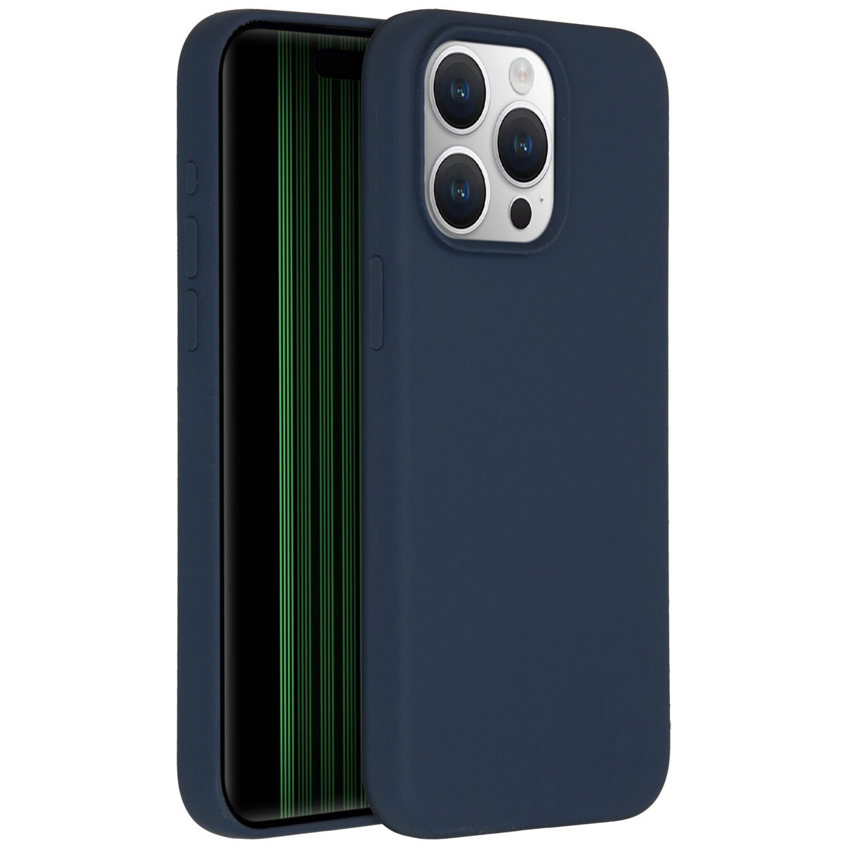 Accezz Liquid Silicone Backcover Apple iPhone 15 Pro Max - Donkerblauw