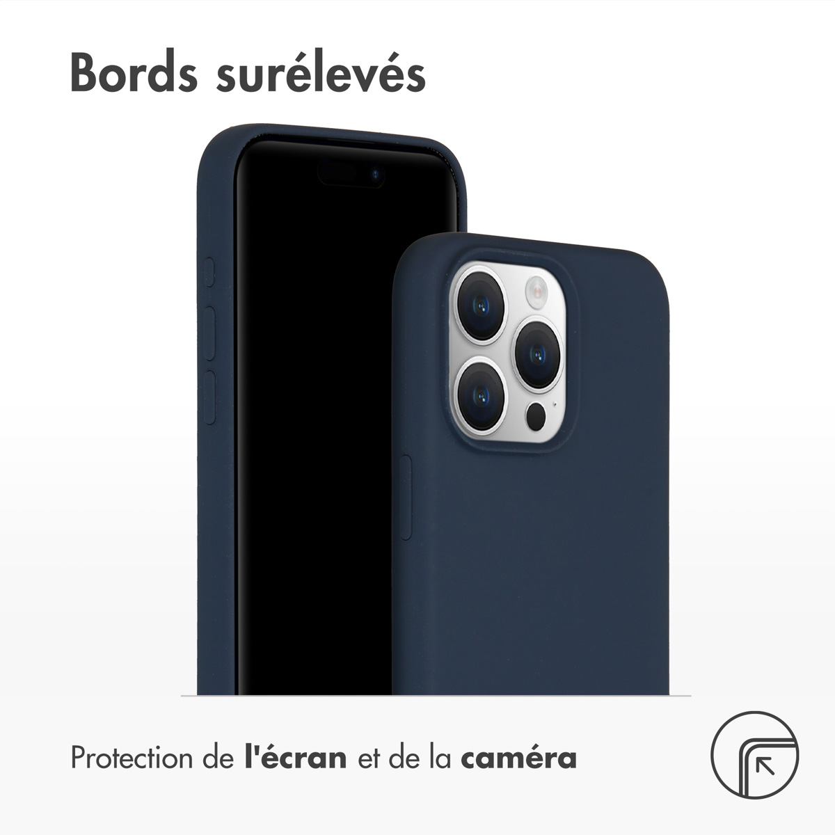Accezz Liquid Silicone Backcover Apple iPhone 15 Pro Max - Donkerblauw