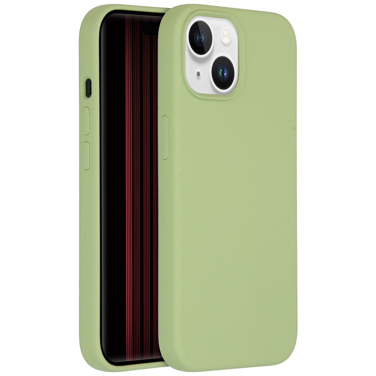 Accezz Liquid Silicone Backcover met MagSafe Apple iPhone 15 - Groen