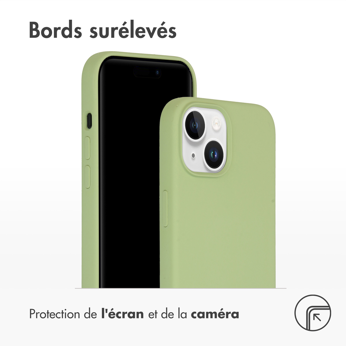 Accezz Liquid Silicone Backcover met MagSafe Apple iPhone 15 - Groen