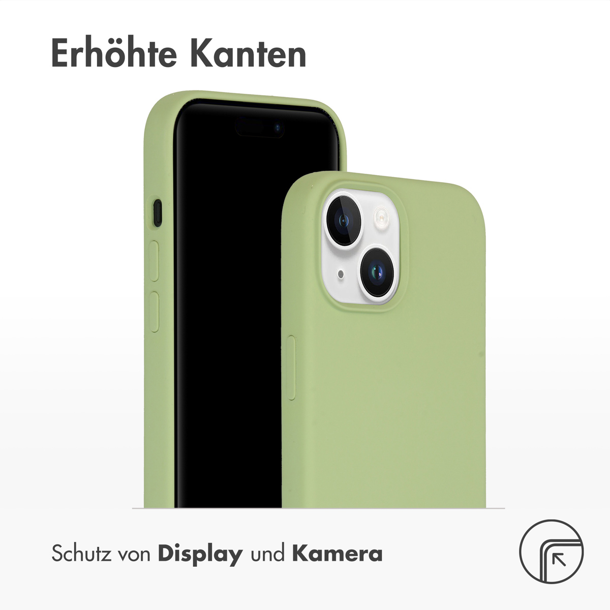 Accezz Liquid Silicone Backcover met MagSafe Apple iPhone 15 - Groen