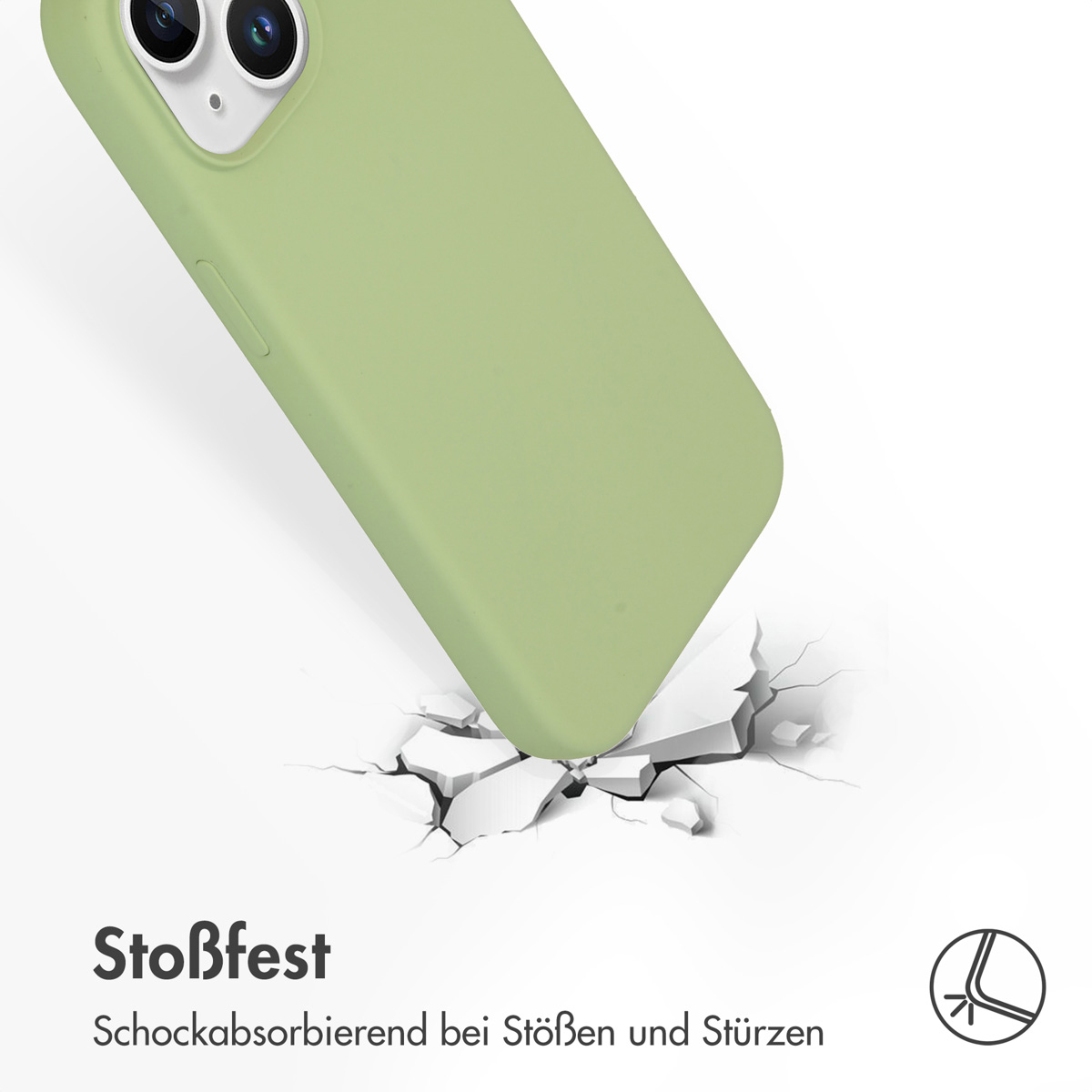 Accezz Liquid Silicone Backcover met MagSafe Apple iPhone 15 - Groen