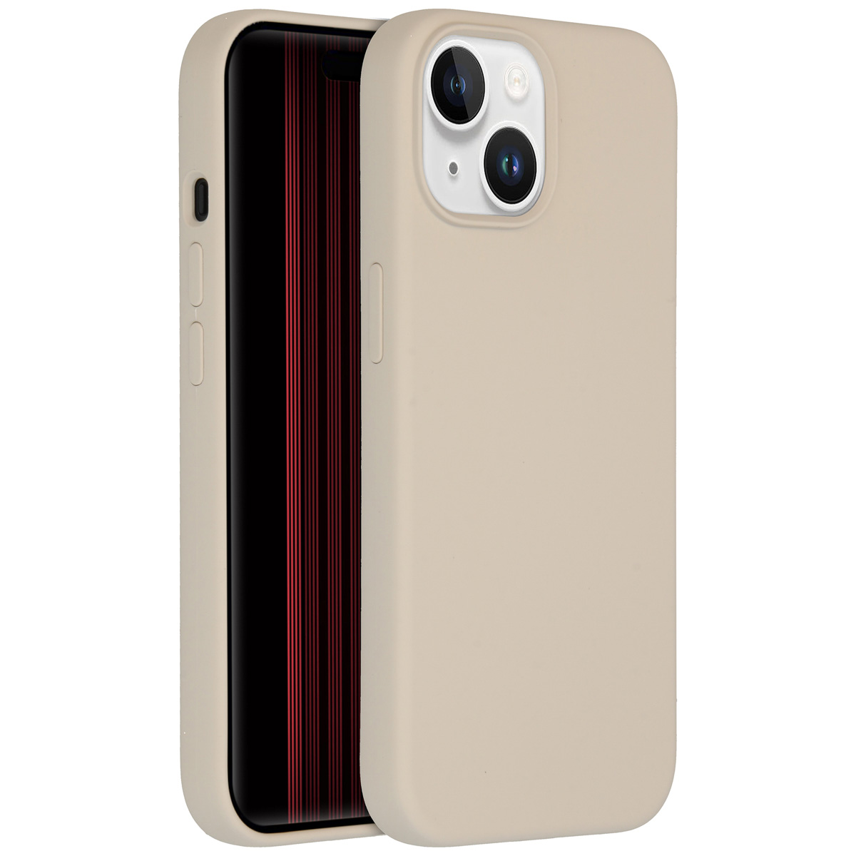 Accezz Liquid Silicone Backcover met MagSafe Apple iPhone 15 - Stone