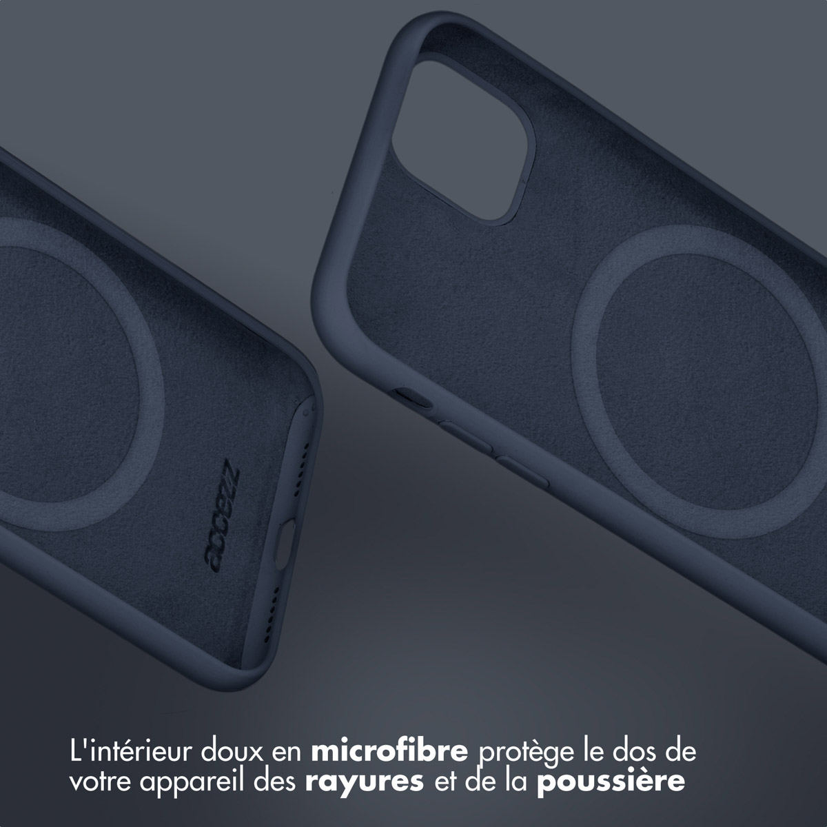 Accezz Liquid Silicone Backcover met MagSafe Apple iPhone 15 - Donkerblauw