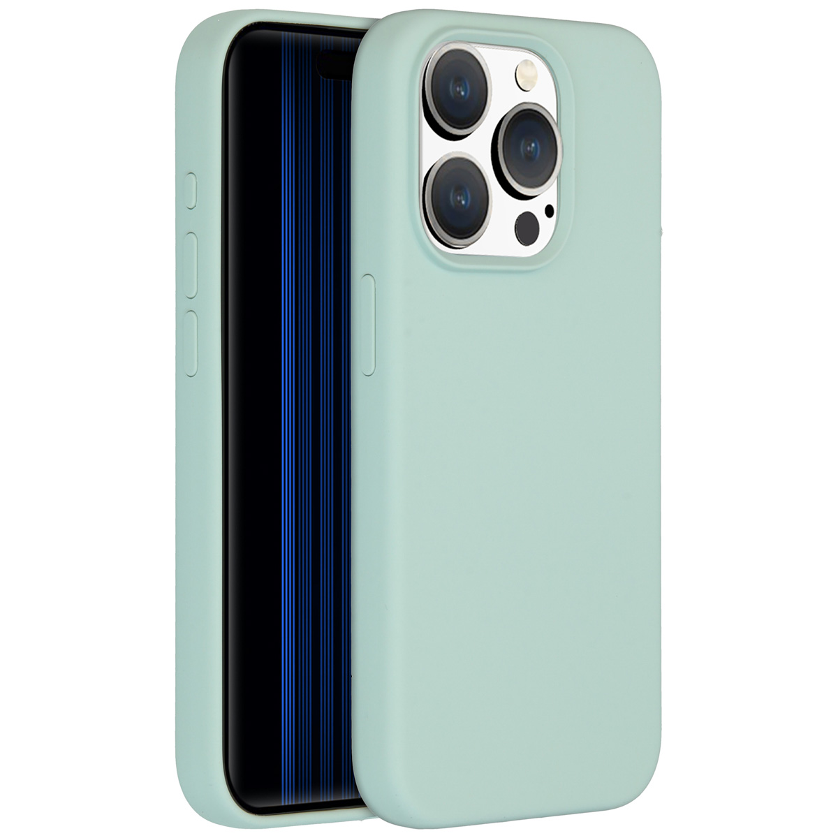Accezz Liquid Silicone Backcover met MagSafe Apple iPhone 15 Pro - Sky Blue