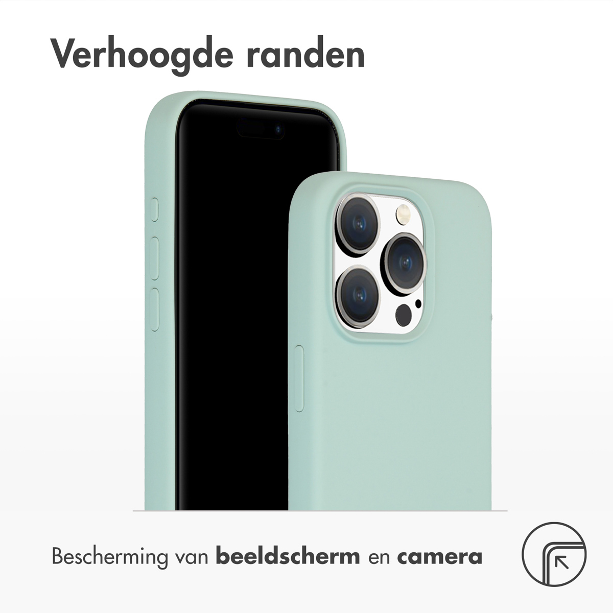 Accezz Liquid Silicone Backcover met MagSafe Apple iPhone 15 Pro - Sky Blue