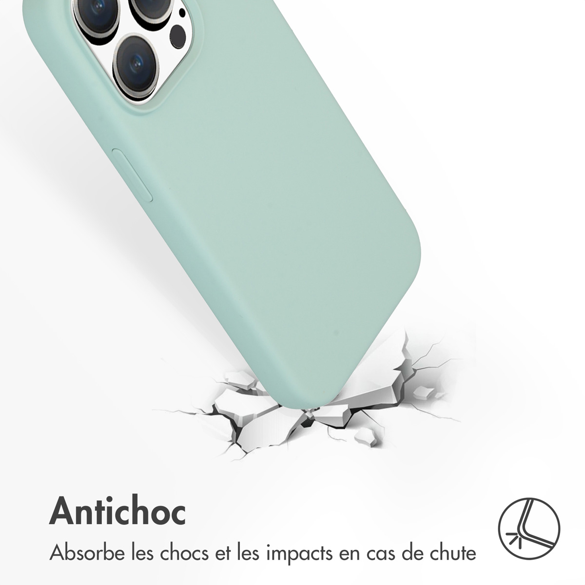 Accezz Liquid Silicone Backcover met MagSafe Apple iPhone 15 Pro - Sky Blue