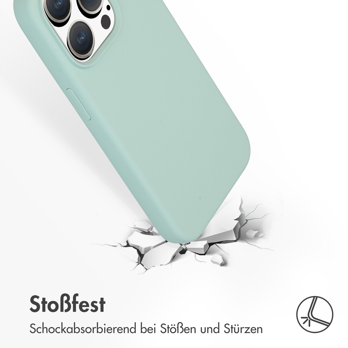 Accezz Liquid Silicone Backcover met MagSafe Apple iPhone 15 Pro - Sky Blue