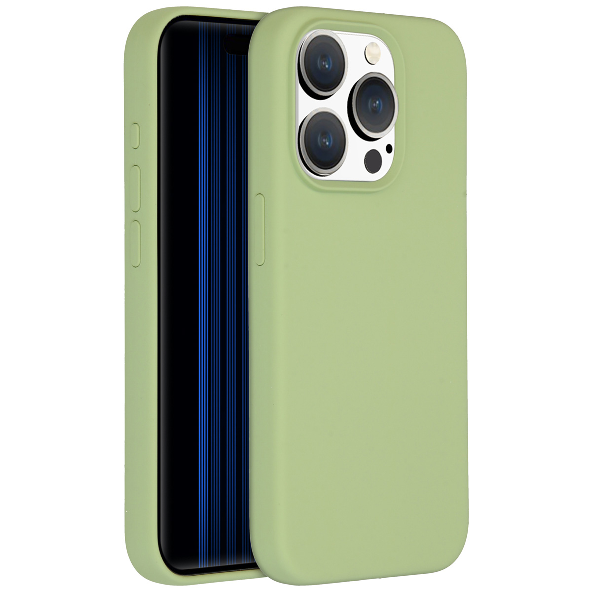 Accezz Liquid Silicone Backcover met MagSafe Apple iPhone 15 Pro - Groen