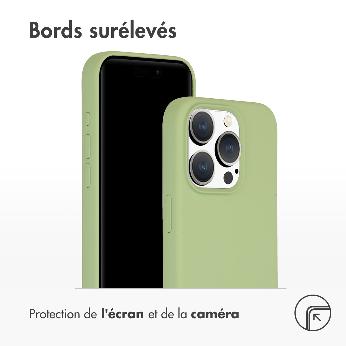 Accezz Liquid Silicone Backcover met MagSafe Apple iPhone 15 Pro - Groen