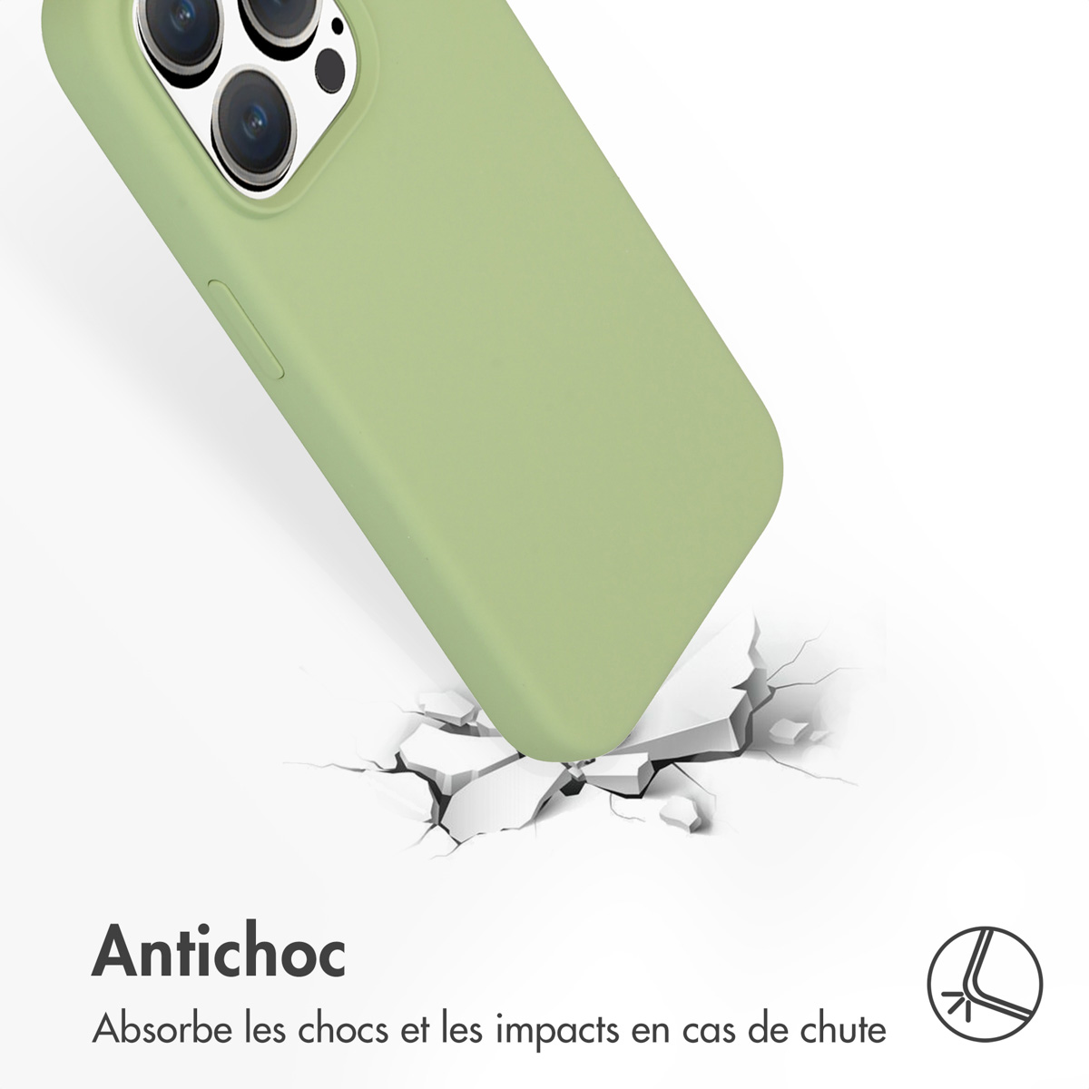 Accezz Liquid Silicone Backcover met MagSafe Apple iPhone 15 Pro - Groen