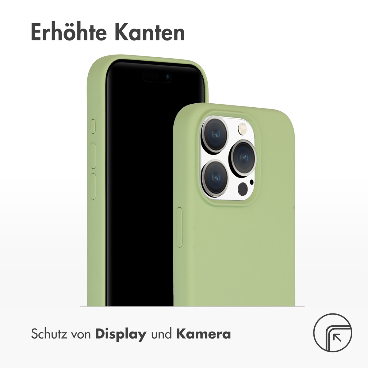 Accezz Liquid Silicone Backcover met MagSafe Apple iPhone 15 Pro - Groen
