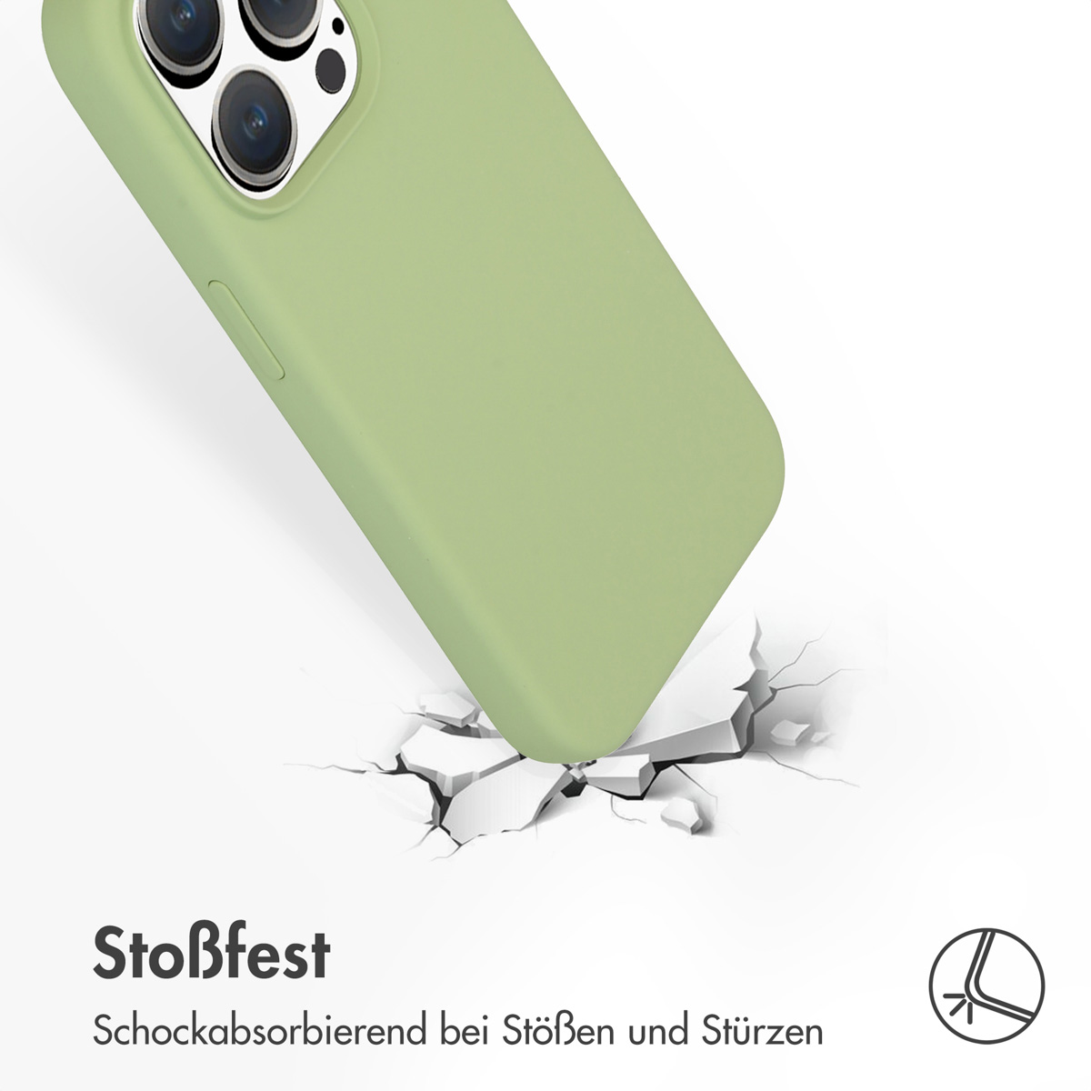 Accezz Liquid Silicone Backcover met MagSafe Apple iPhone 15 Pro - Groen