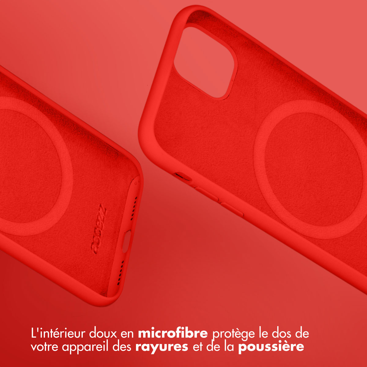 Accezz Liquid Silicone Backcover met MagSafe Apple iPhone 15 Pro - Rood