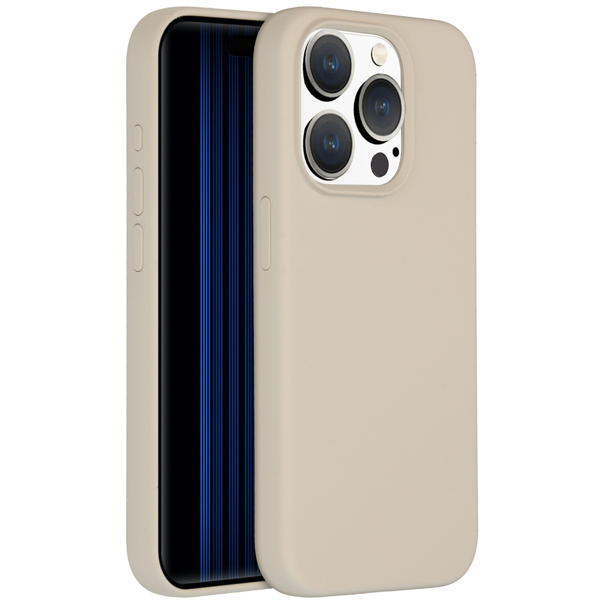 Accezz Liquid Silicone Backcover met MagSafe Apple iPhone 15 Pro - Stone