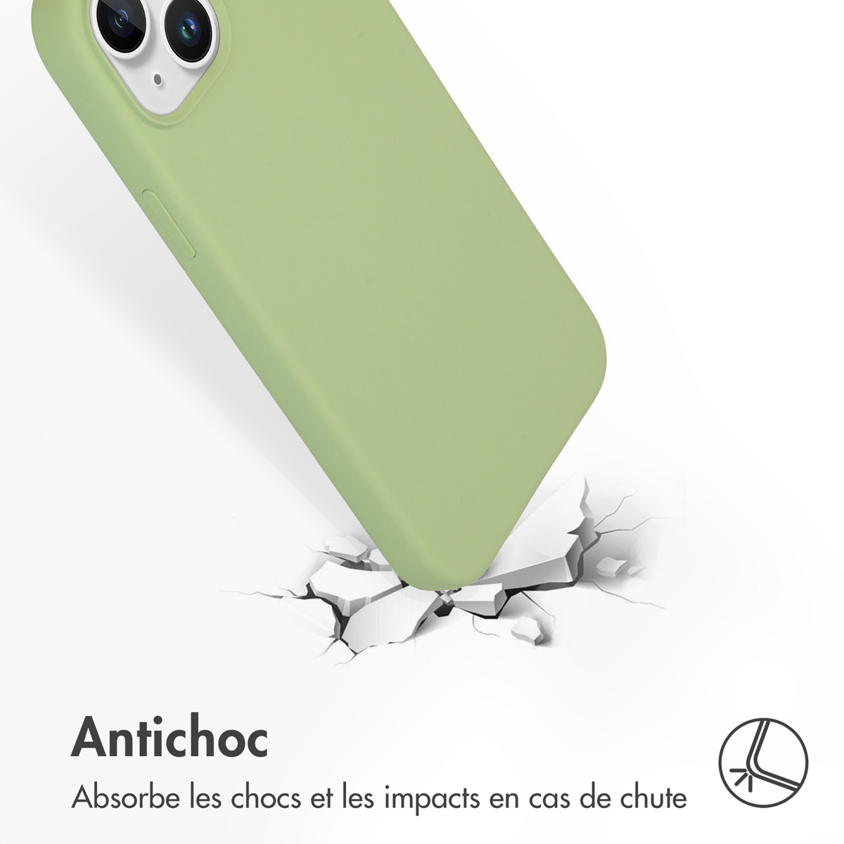 Accezz Liquid Silicone Backcover met MagSafe Apple iPhone 15 Plus - Groen