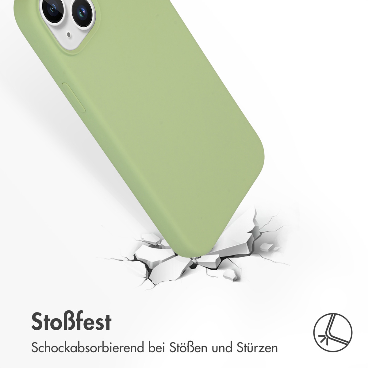 Accezz Liquid Silicone Backcover met MagSafe Apple iPhone 15 Plus - Groen