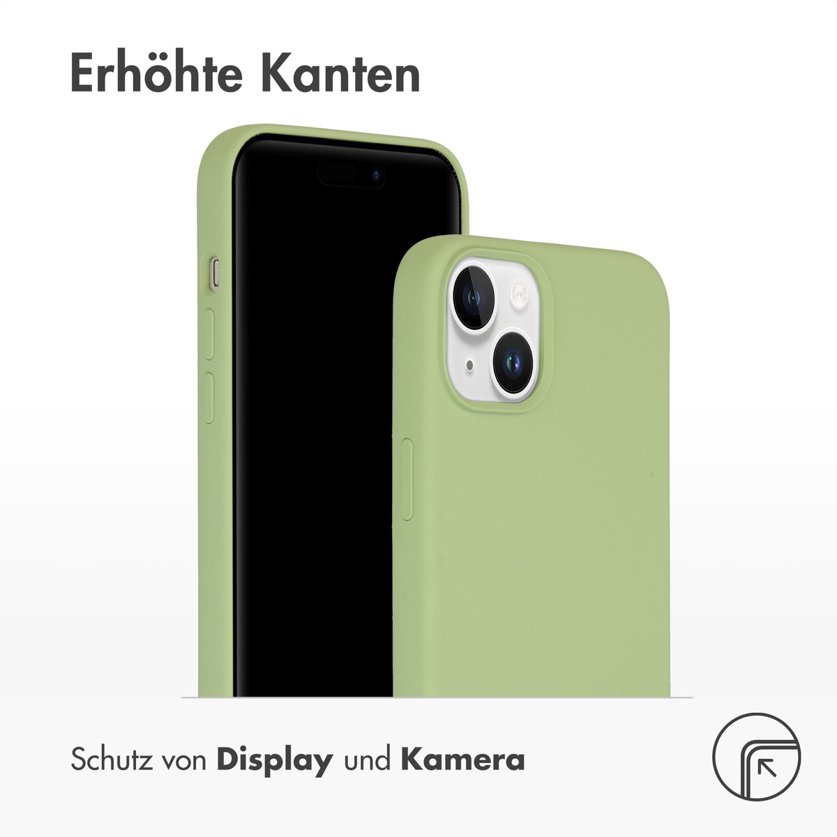 Accezz Liquid Silicone Backcover met MagSafe Apple iPhone 15 Plus - Groen