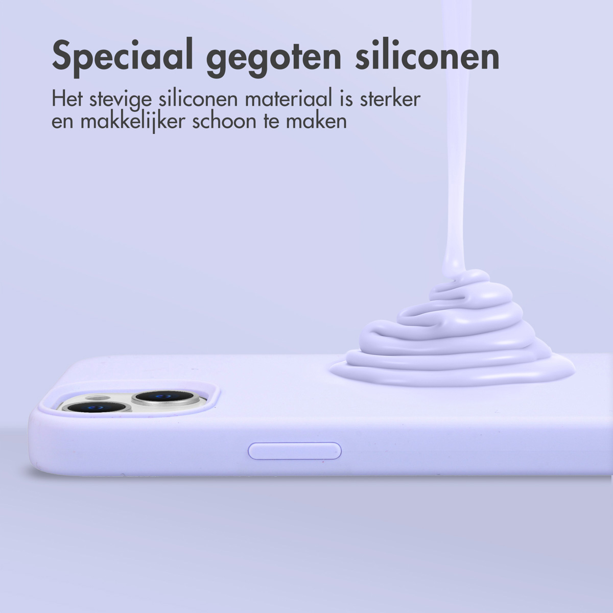 Accezz Liquid Silicone Backcover met MagSafe Apple iPhone 15 Plus - Paars