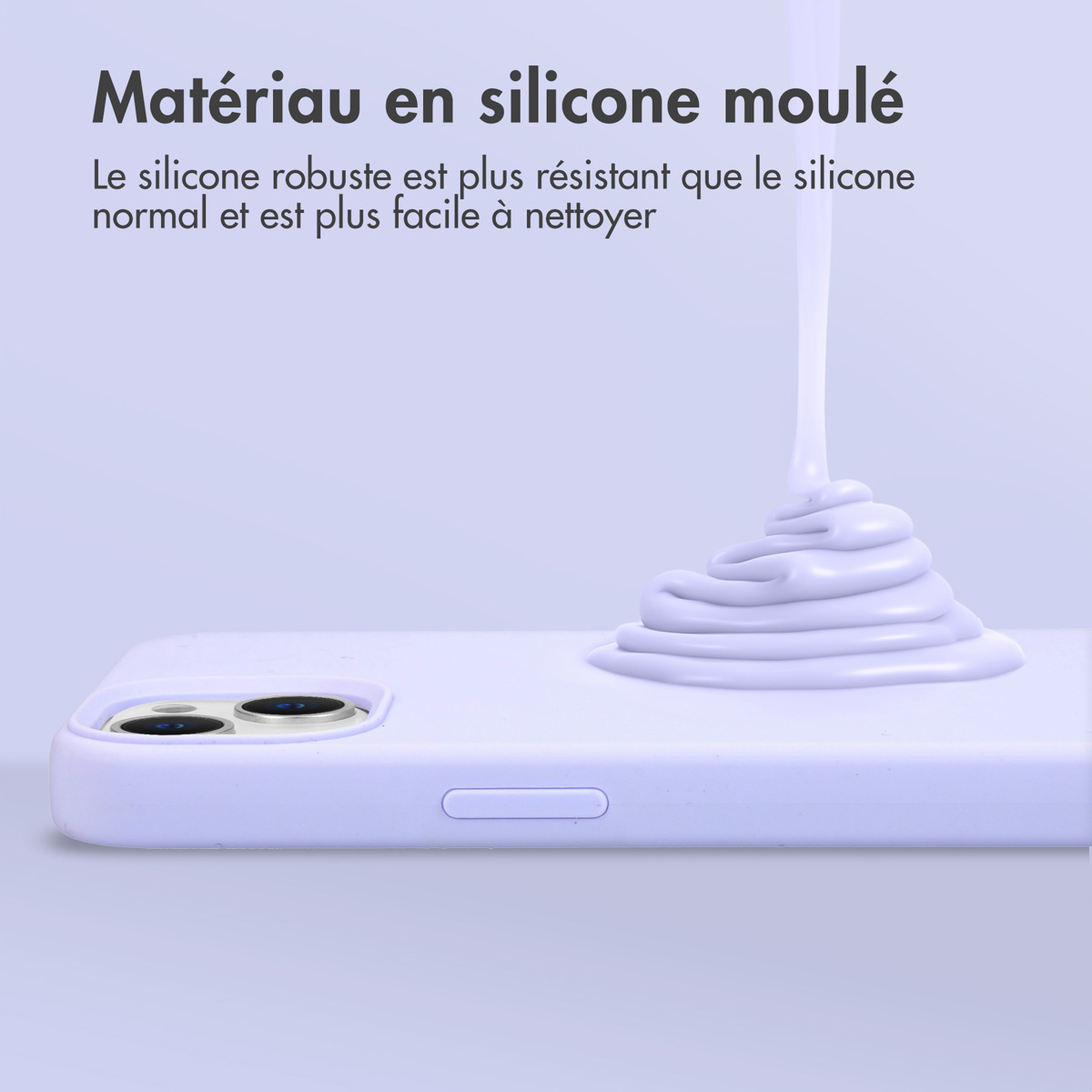 Accezz Liquid Silicone Backcover met MagSafe Apple iPhone 15 Plus - Paars