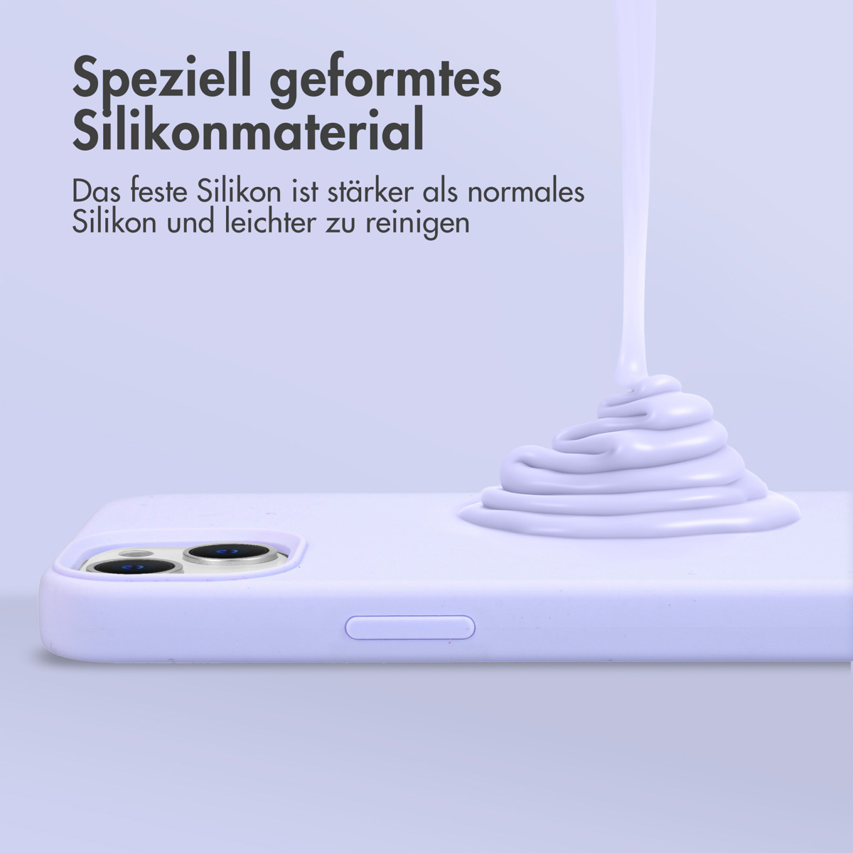 Accezz Liquid Silicone Backcover met MagSafe Apple iPhone 15 Plus - Paars