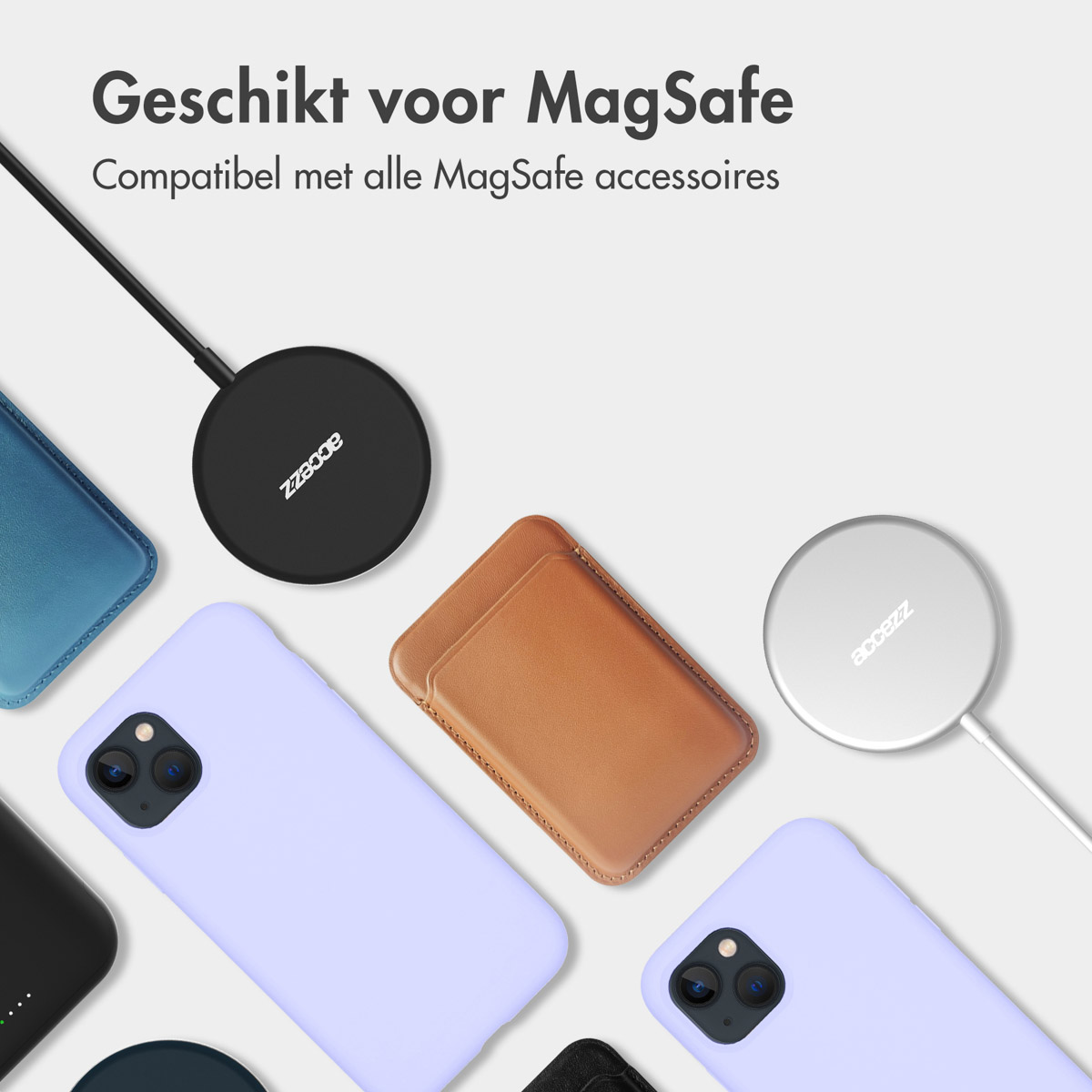 Accezz Liquid Silicone Backcover met MagSafe Apple iPhone 15 Plus - Paars