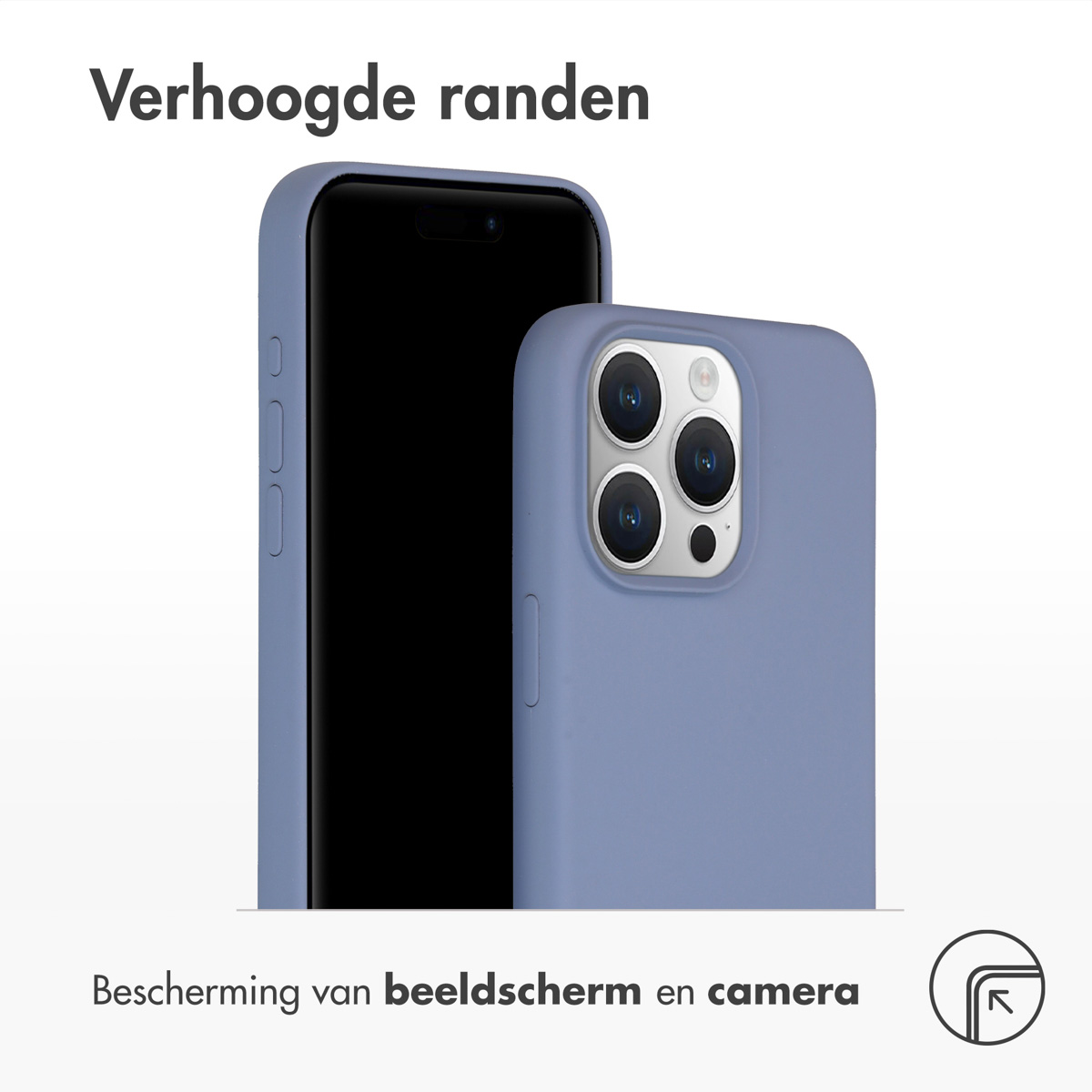Accezz Liquid Silicone Backcover met MagSafe Apple iPhone 15 Pro Max - Lavender Grey