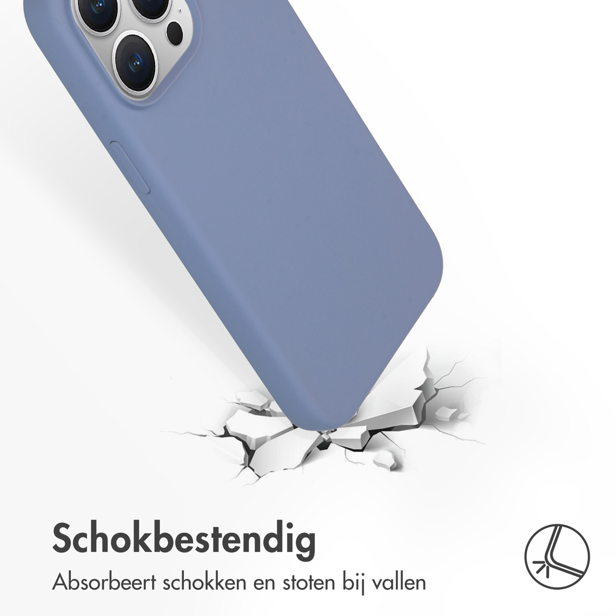 Accezz Liquid Silicone Backcover met MagSafe Apple iPhone 15 Pro Max - Lavender Grey