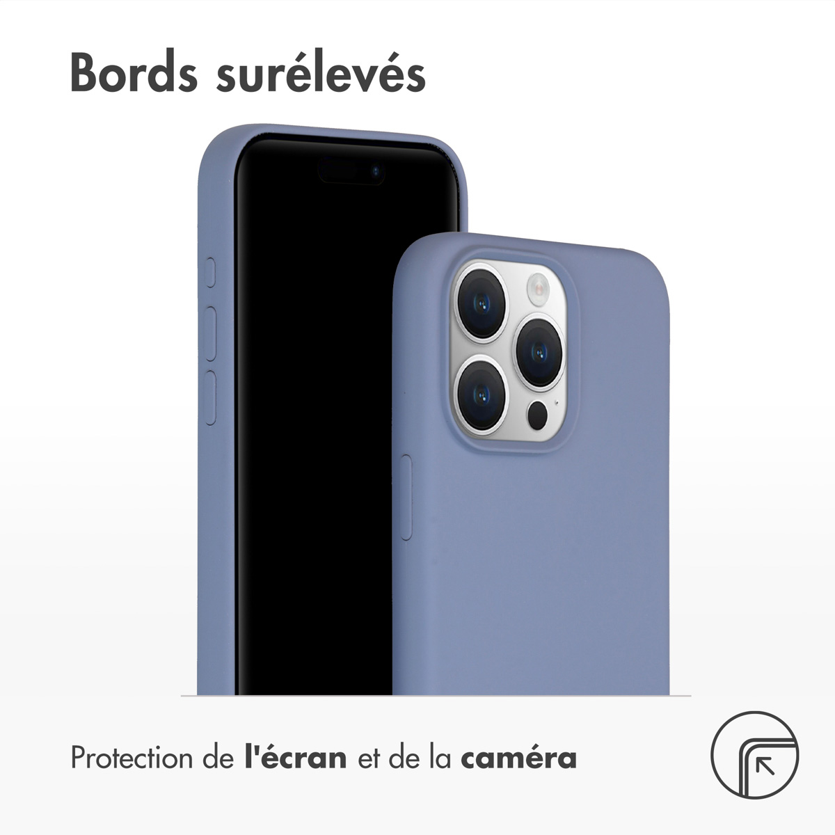 Accezz Liquid Silicone Backcover met MagSafe Apple iPhone 15 Pro Max - Lavender Grey