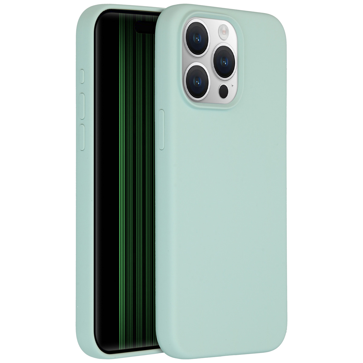 Accezz Liquid Silicone Backcover met MagSafe Apple iPhone 15 Pro Max - Sky Blue