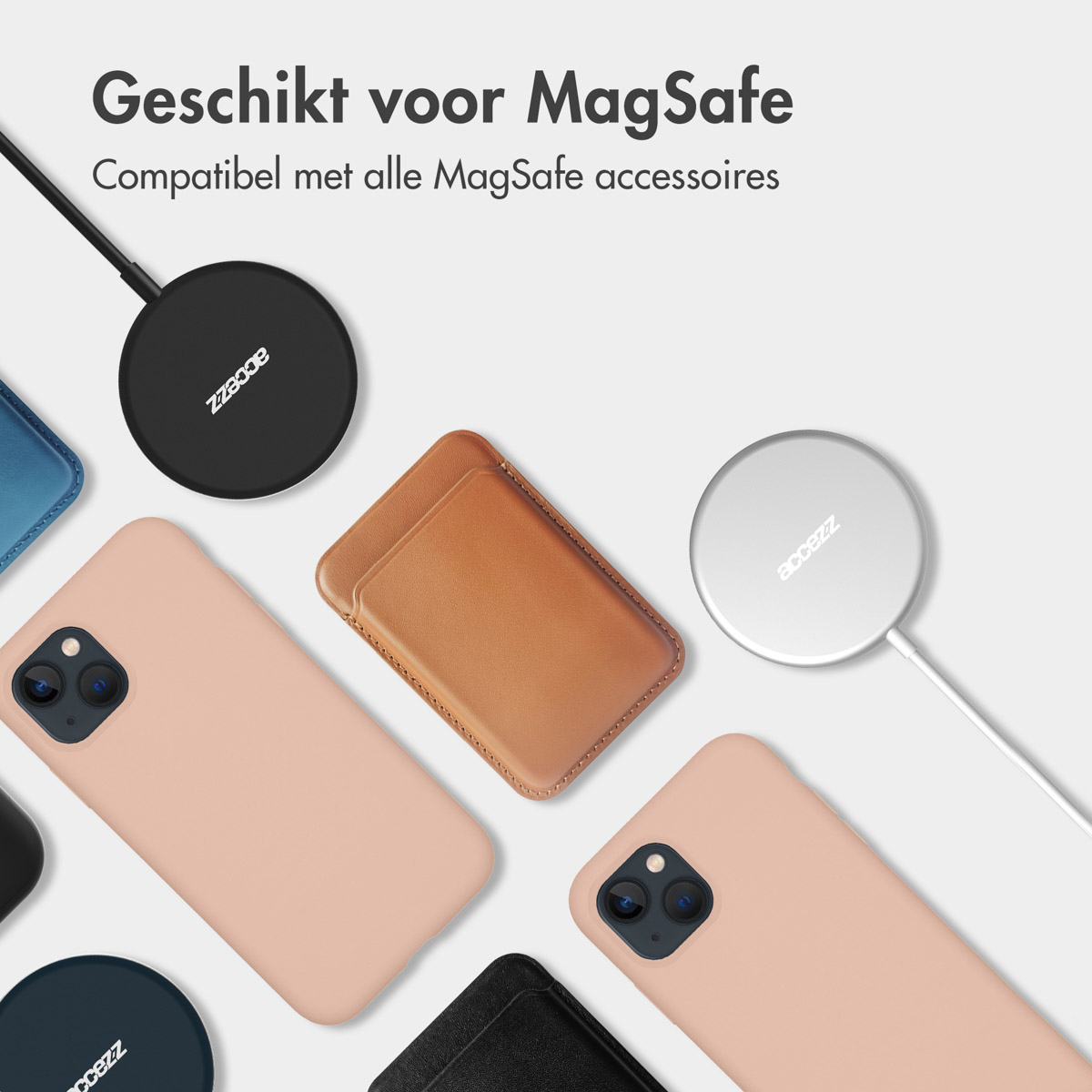 Accezz Liquid Silicone Backcover met MagSafe Apple iPhone 15 Pro Max - Roze