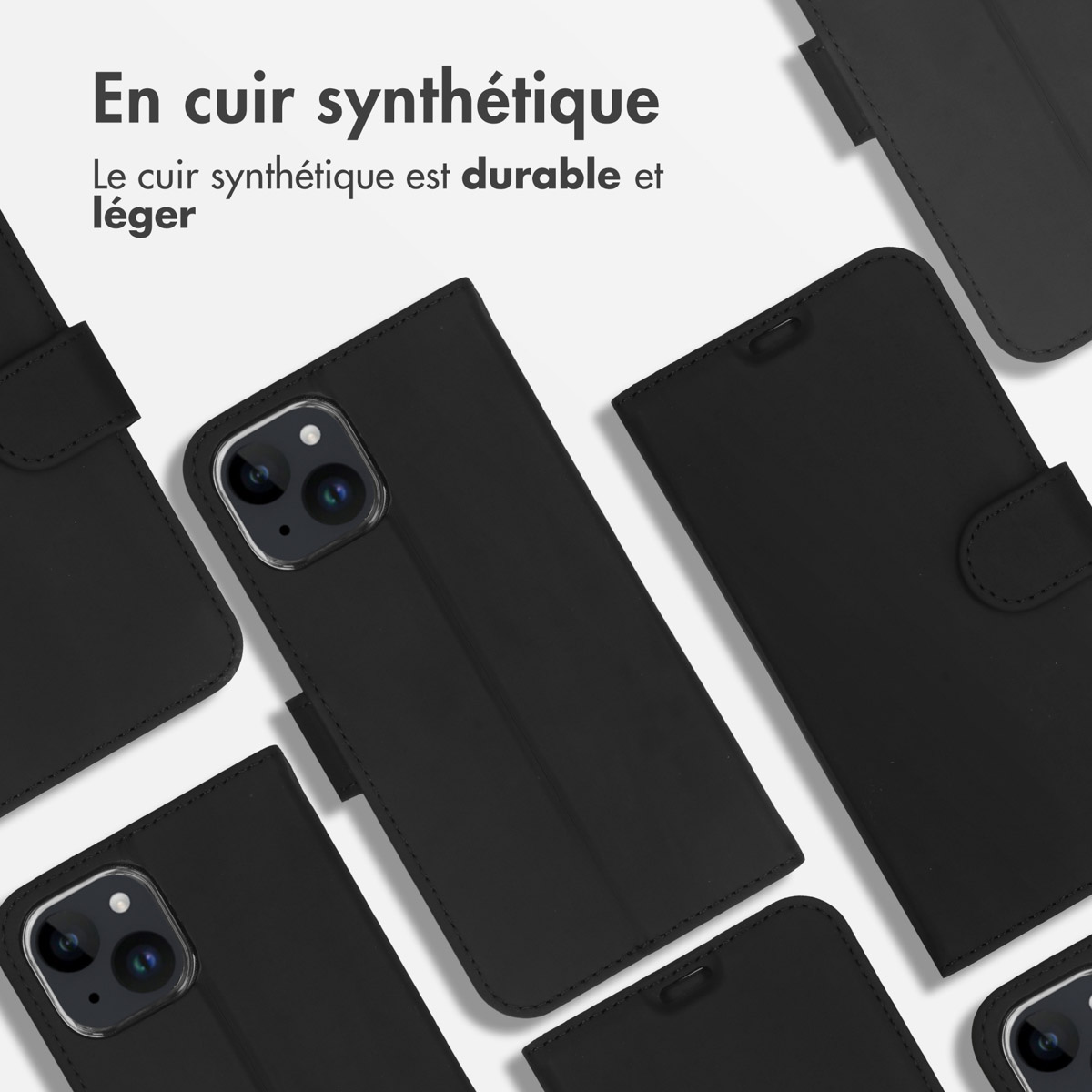 Accezz Wallet Softcase Bookcase Apple iPhone 15 - Zwart