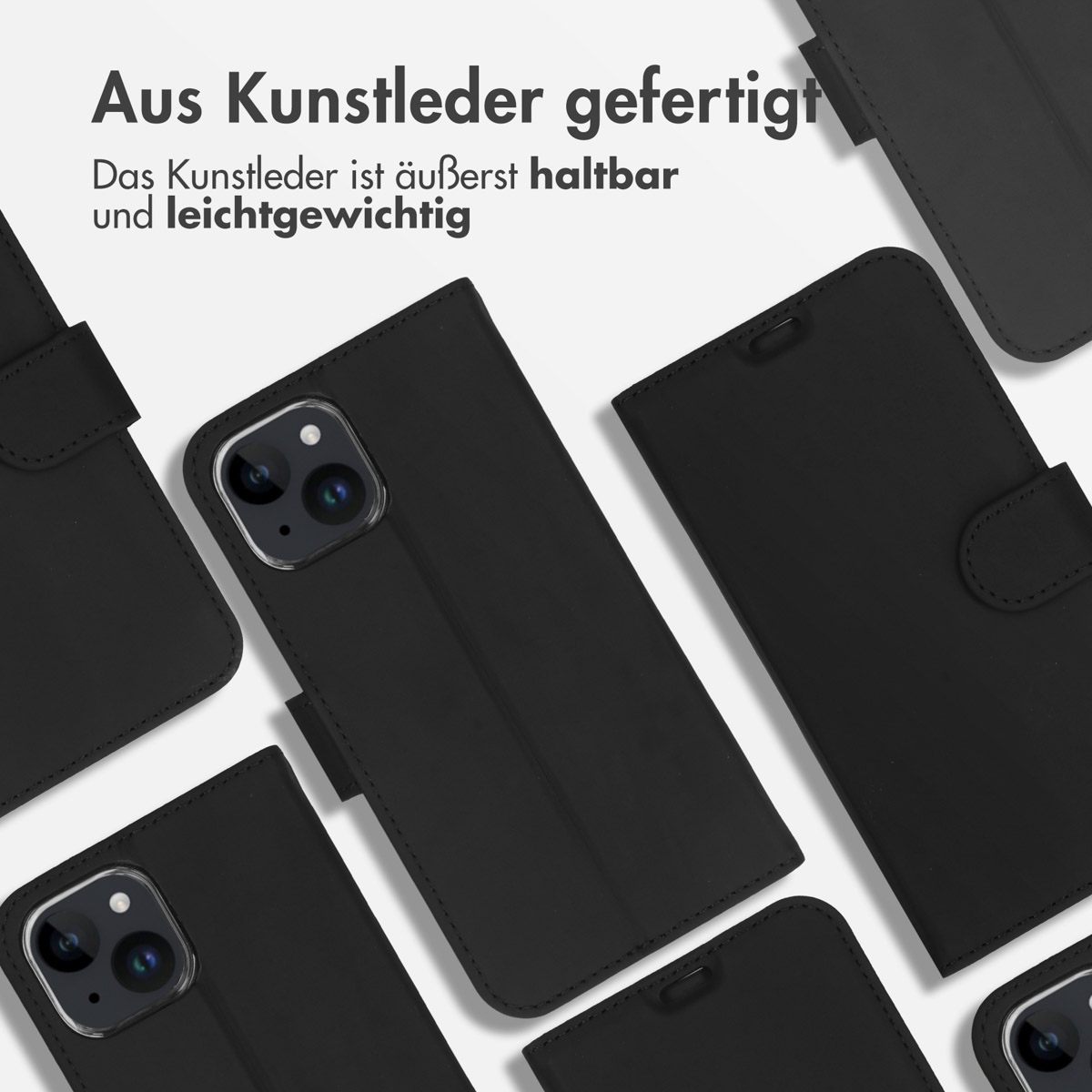 Accezz Wallet Softcase Bookcase Apple iPhone 15 - Zwart